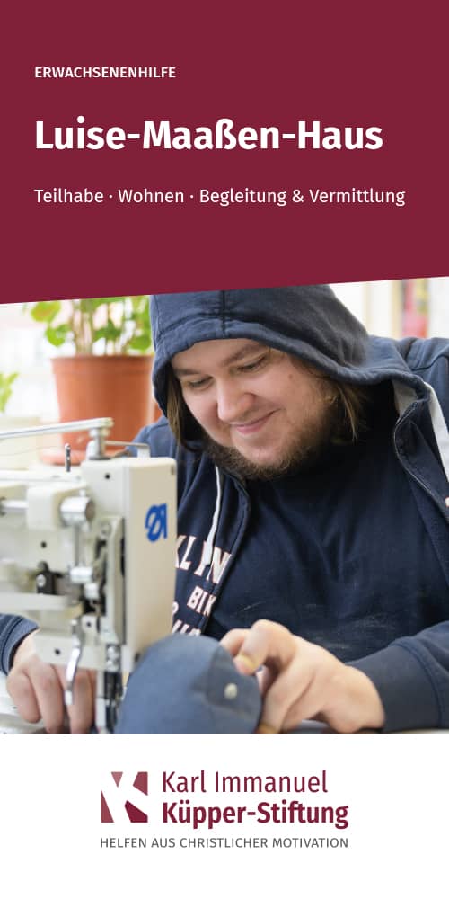 Titelblatt Folder Erwachsenenhilfe - Luise-Maaßen-Haus - Karl Immanuel Kuepper-Stiftung