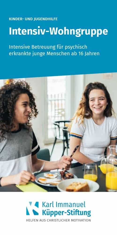 Titelblatt Folder Jugendhilfe - Intensivgruppe 16+ - Karl Immanuel Kuepper-Stiftung
