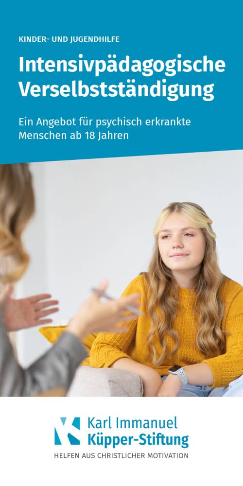 Titelblatt Folder JuTitelblatt Folder Jugendhilfe - Intensivpaedagogische Verselbststaendigung - Karl Immanuel Kuepper-Stiftunggendhilfe - Intensivgruppe 16+ - Karl Immanuel Kuepper-Stiftung