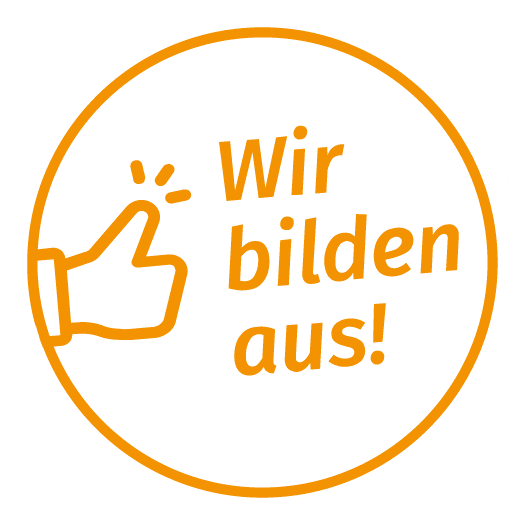 Karriere | Karl Immanuel Küpper-Stiftung Logo weiß "Wir bilden aus" der Karl Immanuel Küpper-Stiftung