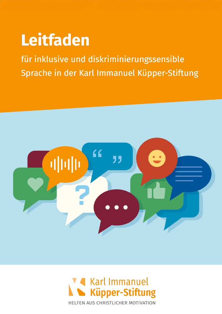 Titelblatt - Broschüre Leitfaden inklusive Sprache - Karl Immanuel Kuepper-Stiftung